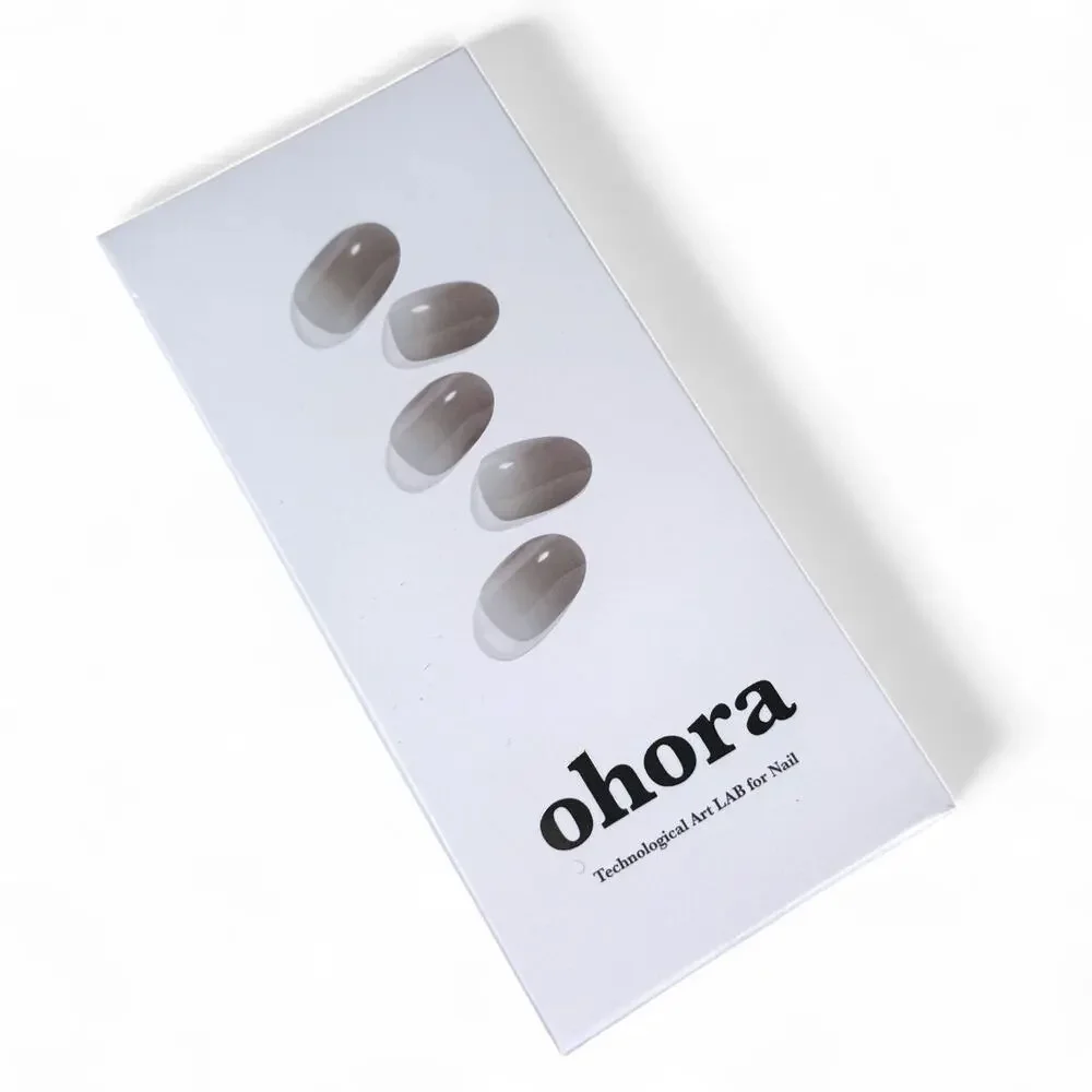Ohora Semi Cured Gel Nail Strips N Be Grayish ND-063-J